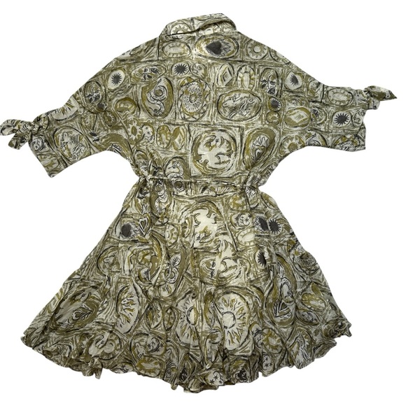 Zara Patterned Shirt Dress Sz S NWT - Picture 8 of 9